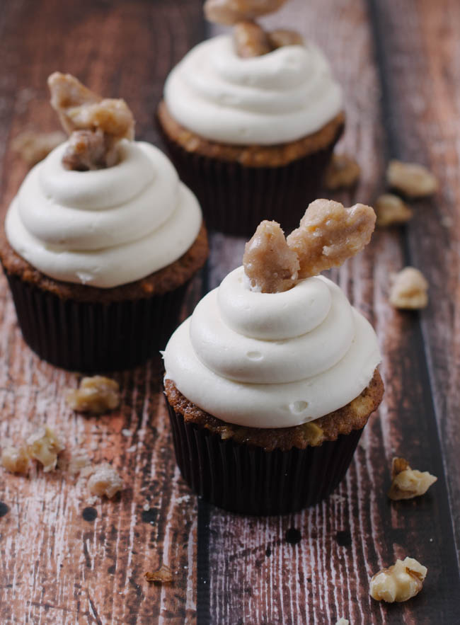 Apple Walnut Goat Cheese Cupcakes