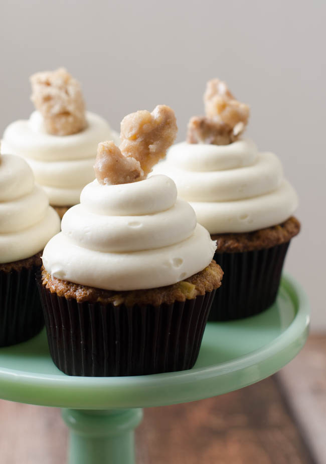 Apple Walnut Goat Cheese Cupcakes