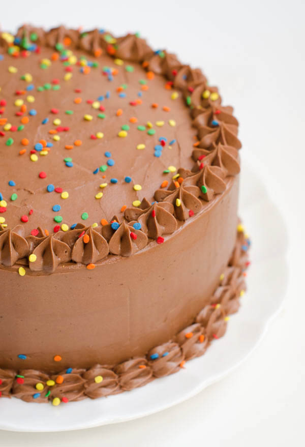 vanilla and chocolate birthday cake