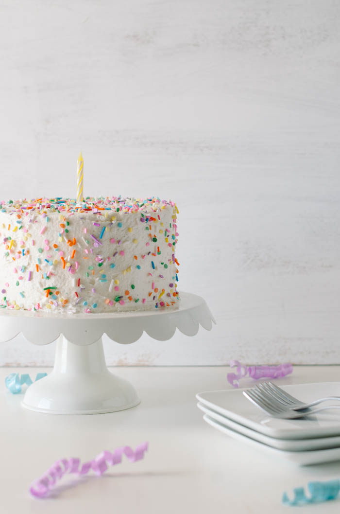 Gluten-Free Funfetti Layer Cake (Dairy-Free) - Caked by Katie