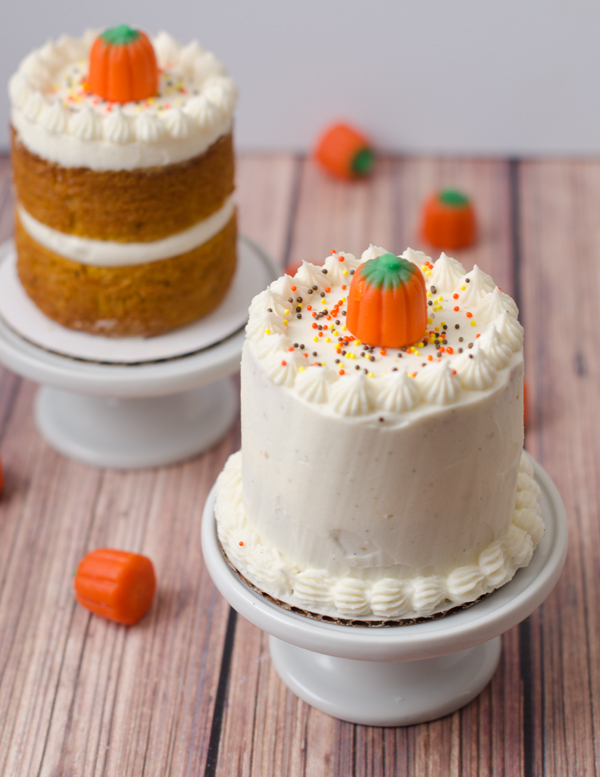 Mini Pumpkin Layer Cakes for Two | The Cake Merchant