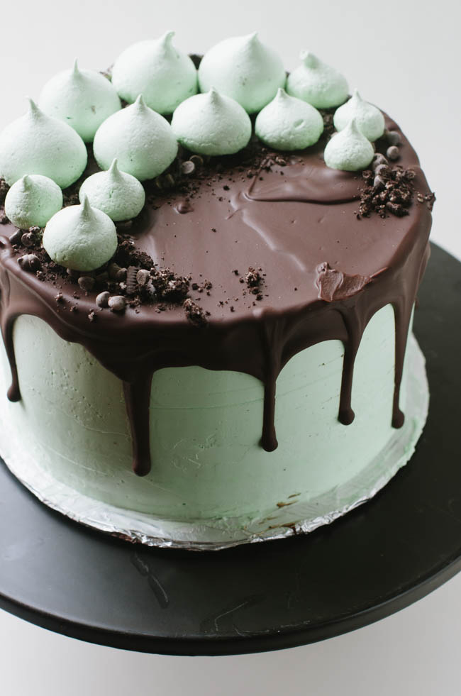 Mint Chocolate Chip Cookie Crunch Cake | The Cake Merchant