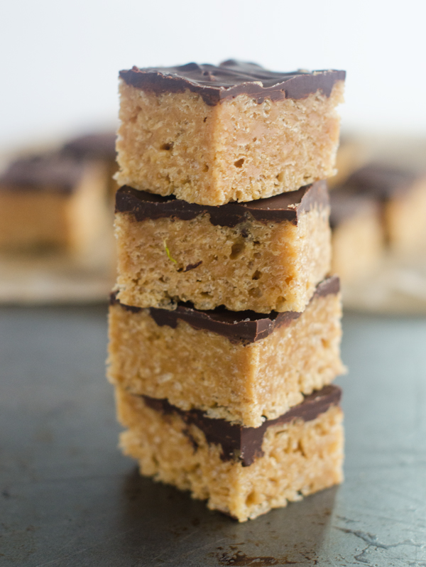 Chocolate Peanut Butter Rice Krispie Treats | The Cake Merchant