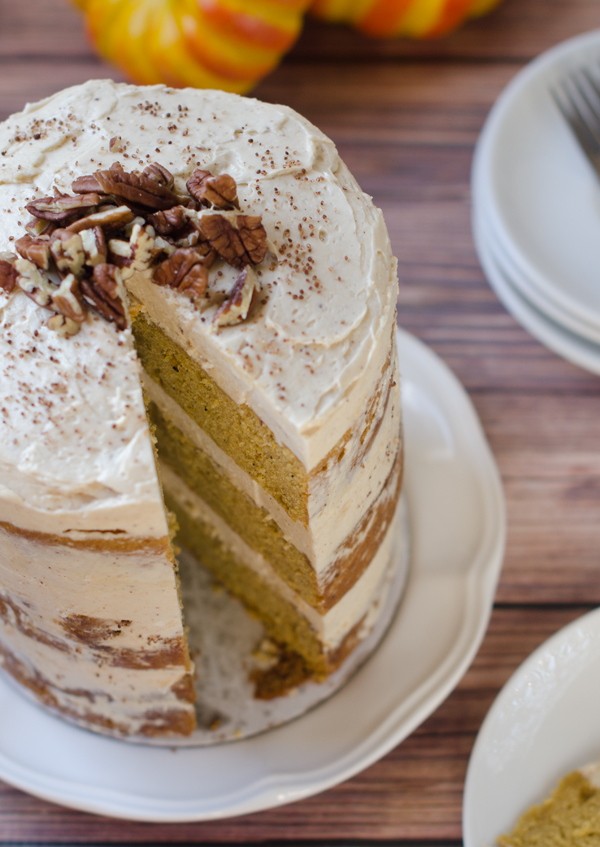 Pumpkin Layer Cake with Brown Sugar and Cinnamon Cream Cheese Frosting ...