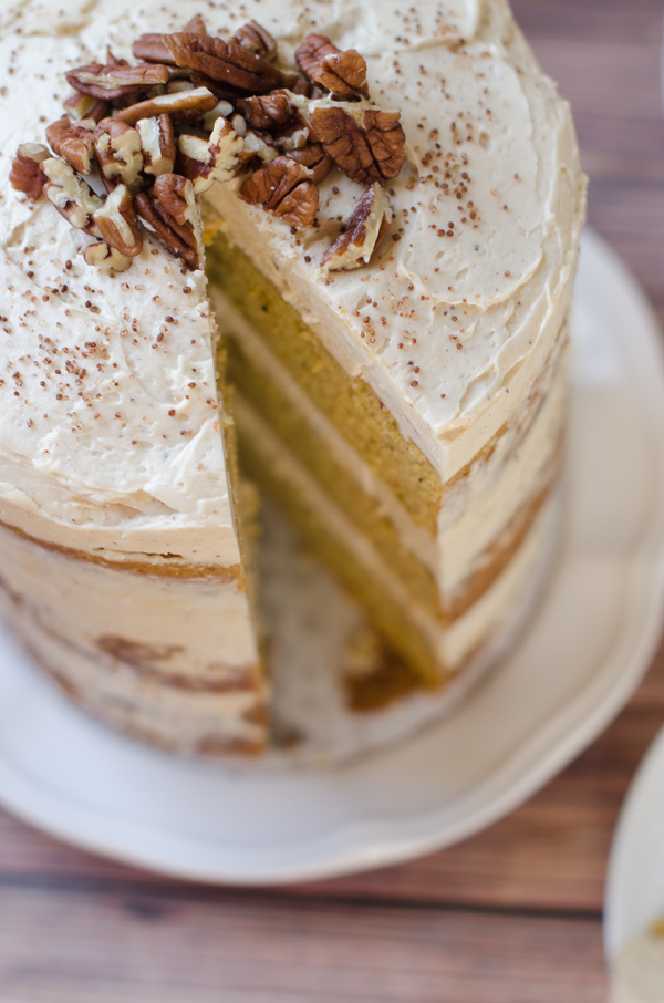 Pumpkin Layer Cake with Brown Sugar and Cinnamon Cream Cheese Frosting ...