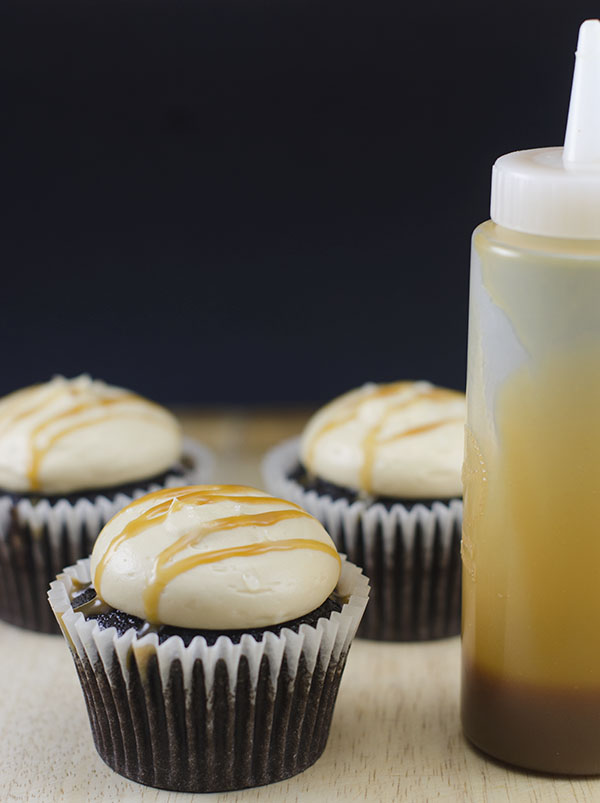 Dark Chocolate Cupcakes with Salted Caramel Buttercream | The Cake Merchant