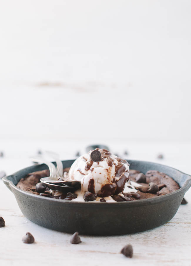 Double Chocolate Skillet Cookie - Once Upon a Chef