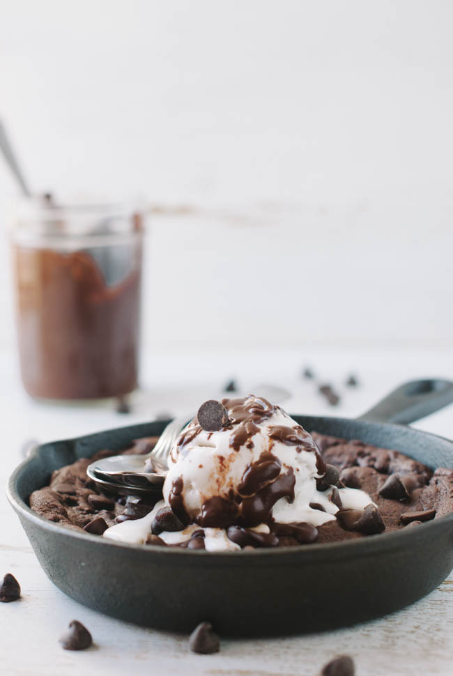 Double Chocolate Skillet Cookie - Once Upon a Chef