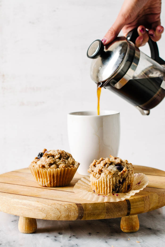 Small Batch Vegan Blueberry Muffins