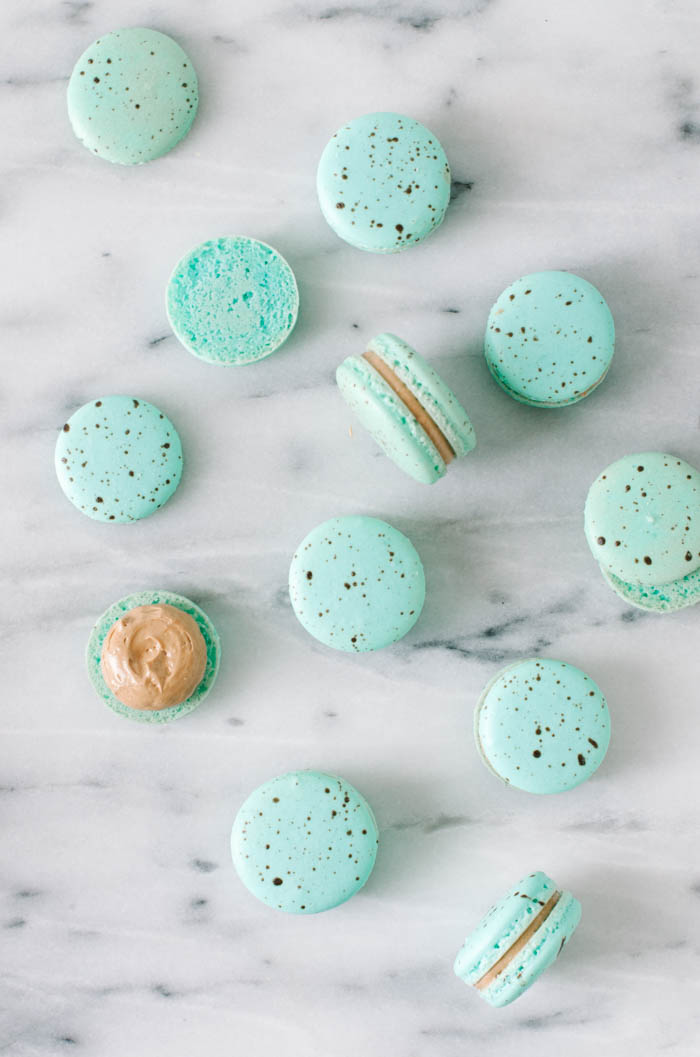 Speckled Egg Macarons